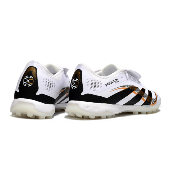 Adidas Predator 25 Elite White, Black, and Gold Pack Turf TF Football Boot