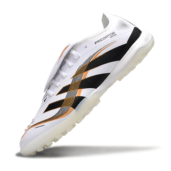 Adidas Predator 25 Elite White, Black, and Gold Pack Turf TF Football Boot