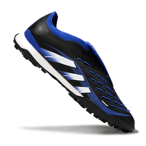 Adidas Predator 25 Elite Black, Blue, and White Turf TF Football Boot