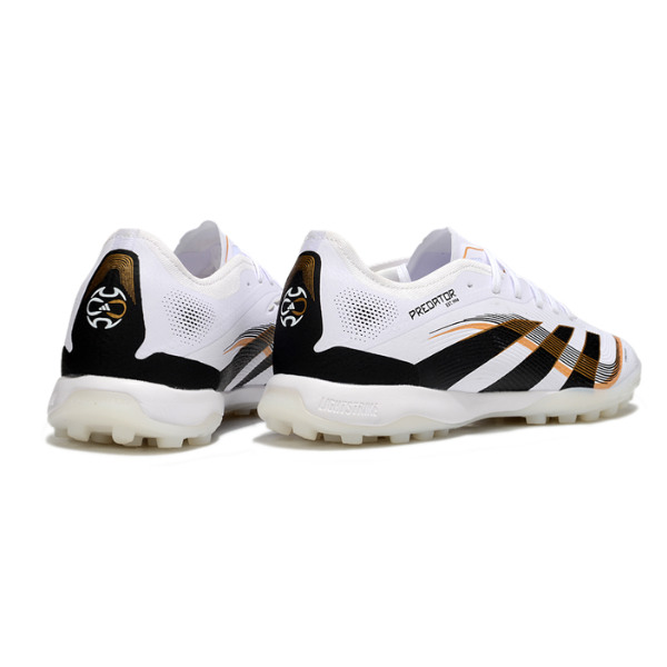 Adidas Predator 25 Elite White, Black, and Gold Turf TF Football Boot