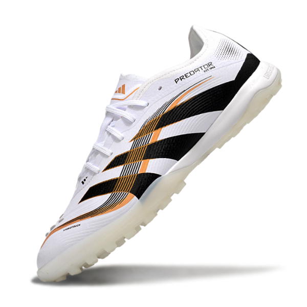 Adidas Predator 25 Elite White, Black, and Gold Turf TF Football Boot