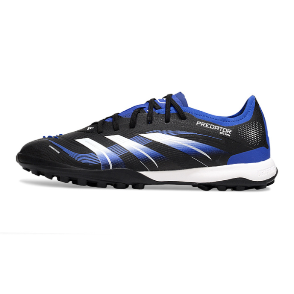 Adidas Predator 25 Elite Black, Blue, and White Turf TF Football Boot