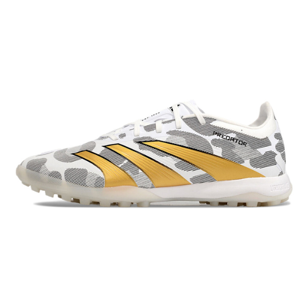 Chuteira Society Adidas Predator 30 Elite TF Branca, Cinza e Amarela - VENI Futebol