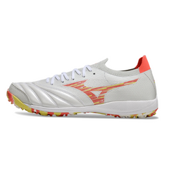 Mizuno Neo Sala White, Orange, and Yellow Turf TF Football Boot