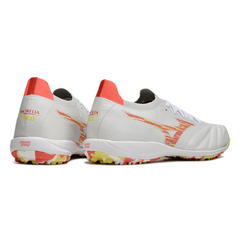 Mizuno Neo Sala White, Orange, and Yellow Turf TF Football Boot