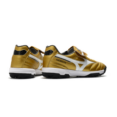 Chuteira Society Mizuno Morelia Sala Classic TF Dourada - VENI Futebol