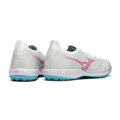 Mizuno Neo Sala White, Pink, and Blue Turf TF Football Boot