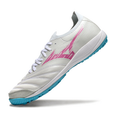 Mizuno Neo Sala White, Pink, and Blue Turf TF Football Boot