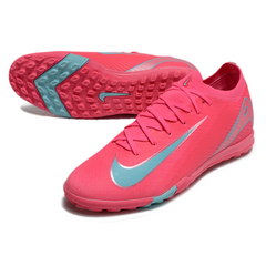 Nike Zoom Mercurial Vapor 16 Elite Pink and Light Blue Turf TF Football Boot