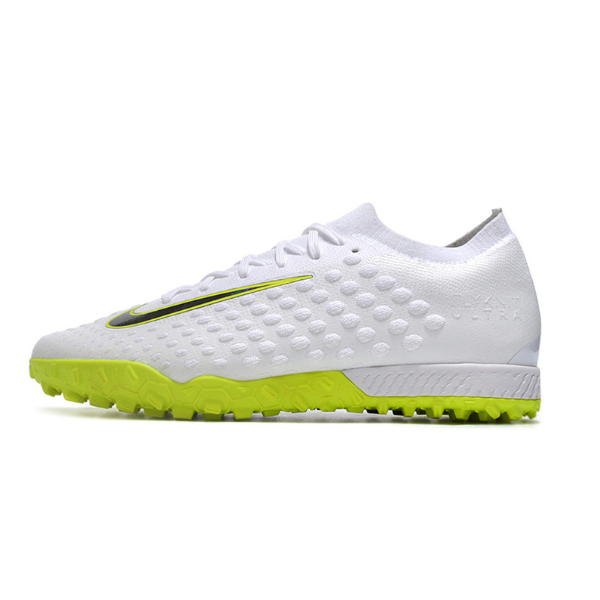 Chuteira Society Nike Phantom Ultra Venom TF Elite Branca e Verde - VENI Futebol
