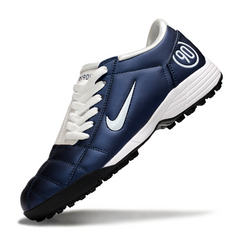 Nike Total 90 III Navy Blue and White Turf TF Football Boot
