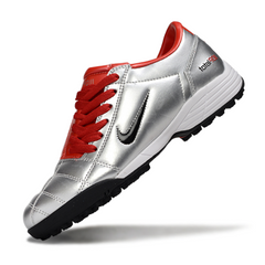 Nike Total 90 III Silver and Red Turf TF Football Boot