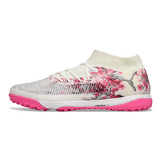 Puma Future 8 White and Pink Turf TF Football Boot