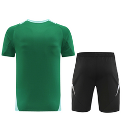 Adidas Green and Black T-Shirt + Shorts Set