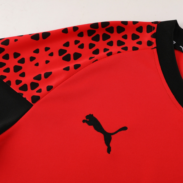Conjunto Puma Camiseta + Short Vermelha e Preta - VENI Futebol