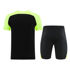 Nike Black and Light Green T-Shirt + Shorts Set