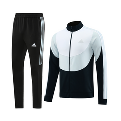 Adidas Trainingsanzug Jacke + Hose in Weiß und Schwarz - VENI Fußball