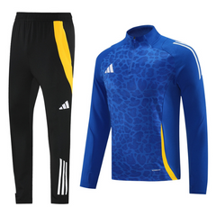 Adidas Jacket And Pants Set Blue Yellow Black Football Apparel Set