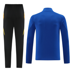 Adidas Jacket And Pants Set Blue Yellow Black Football Apparel Set