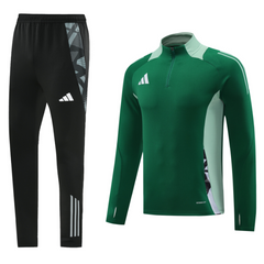 Adidas Green and Black Football Jacket + Pants Set
