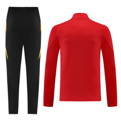 Adidas Jacket + Pants Set Red, Yellow, and Black Football Apparel Set