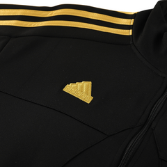 Adidas Jacket + Pants Black and Yellow Apparel Set