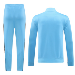 Adidas Light Blue, White, and Black Apparel Jacket + Pants Set