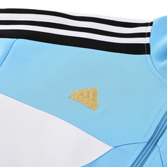 Adidas Light Blue, White, and Black Apparel Jacket + Pants Set
