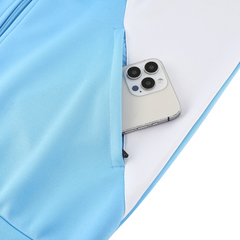 Adidas Light Blue, White, and Black Apparel Jacket + Pants Set
