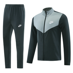 Nike Jacket + Pants Green and Gray Apparel Set