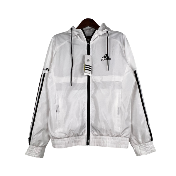 Windbreaker Adidas Branco e Preto - VENI Futebol