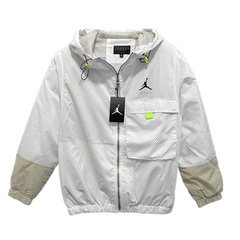 Jordan White Windbreaker