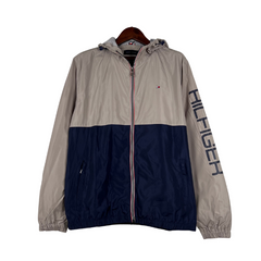 Windbreaker Tommy Hilfiger Cinza e Azul - VENI Futebol
