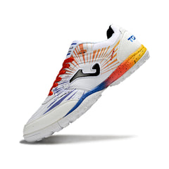 Joma Top Flex White Orange and Blue Turf TF Football Boot
