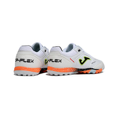 Joma Top Flex White Orange and Gray Turf TF Football Boot