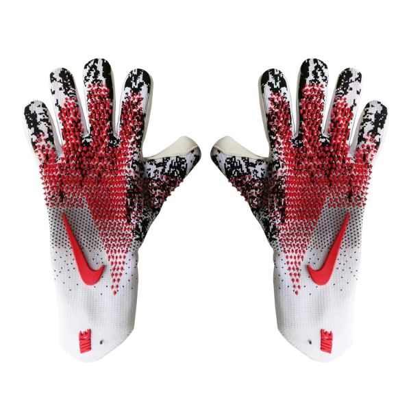 Luva de Goleiro Nike HyperTouch Elite Cinza, Preta e Vermelha - VENI Futebol