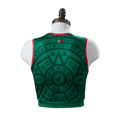 Mexico Adidas 2026 Home Women's Cropped Jersey Version Football T-Shirt