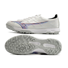 Mizuno Alpha White and Gray Turf TF Football Boot