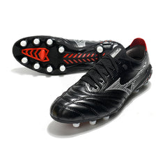 Mizuno Morelia Neo III Elite Black, White and Red Firm Ground FG Football Boot