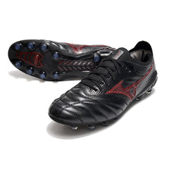 Mizuno Morelia Neo III Elite Black and Red Firm Ground FG Football Boot