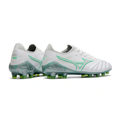 Mizuno Morelia Neo III Elite White and Green Firm Ground FG Football Boot