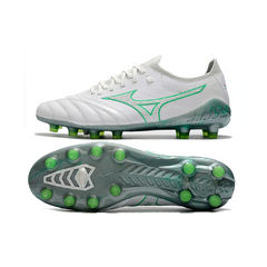 Mizuno Morelia Neo III Elite White and Green Firm Ground FG Football Boot