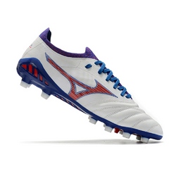 Mizuno Morelia Neo III Pro White Blue and Red Firm Ground FG Football Boot