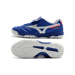 Mizuno Morelia Sala Classic Blue White and Red Turf TF Football Boot