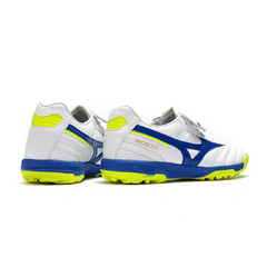 Mizuno Morelia Sala Classic White Blue and Yellow Turf TF Football Boot