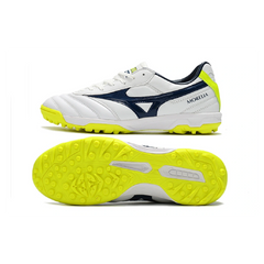 Mizuno Morelia Sala Classic White Green and Blue Turf TF Football Boot