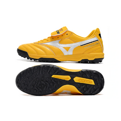 Mizuno Morelia Sala Classic Yellow White and Black Turf TF Football Boot