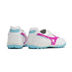 Mizuno Morelia Sala White Pink and Blue Turf TF Football Boot