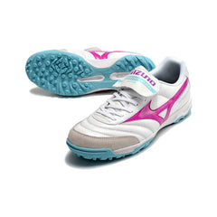 Mizuno Morelia TF White Pink and Blue Turf TF Football Boot