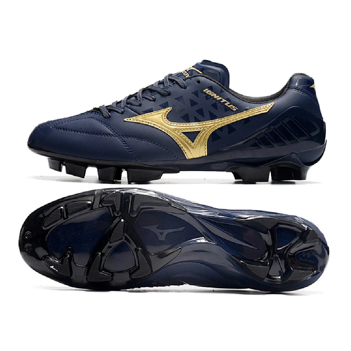 Mizuno Wave Ignitus 4 Blue and Gold Firm Ground FG Football Boot Mizuno Wave Ignitus 4 Blue and Gold Firm Ground FG Football Boot